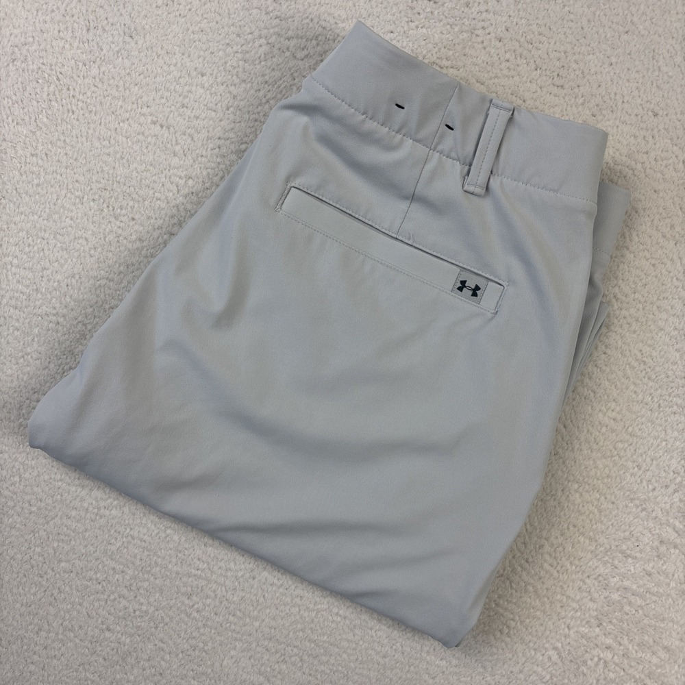 UNDER AMOUR ISO-Chill Golf Pants Mens 34/30 Lite Gray Modern Lightweight Tapered